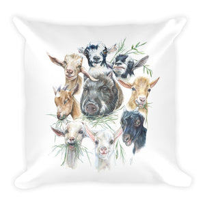 Piney the Goat Nanny - Square Pillow