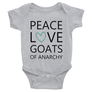 Peace Love Goats_Turquoise Onesie