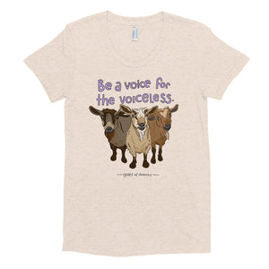 Voiceless - American Apparel Women's Tri-Blend Crew Neck T-shirt