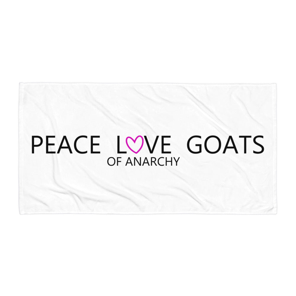 Peace Love Goats_Pink Towel