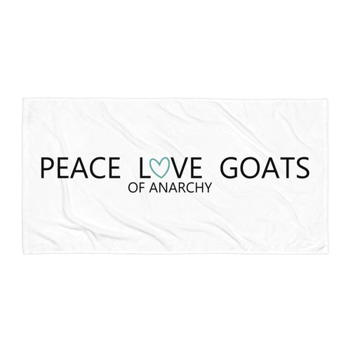 Peace Love Goats_Turquoise Towel