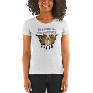 Voiceless - Bella + Canvas Ladies' Tri-blend short sleeve t-shirt