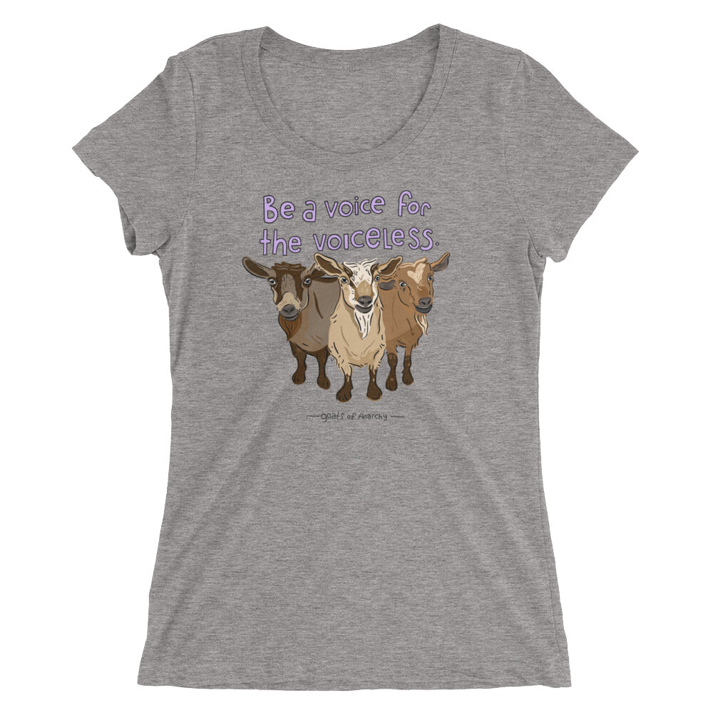 Voiceless - Bella + Canvas Ladies' Tri-blend short sleeve t-shirt